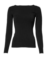 Dolce & Gabbana Black Viscose Long Sleeves Pullover Top -   -  Dolce & Gabbana.